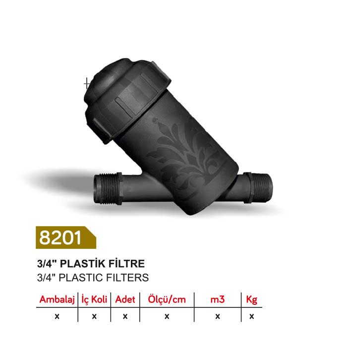 SAYIM 8201 3/4" PLASTİK FİLTRE